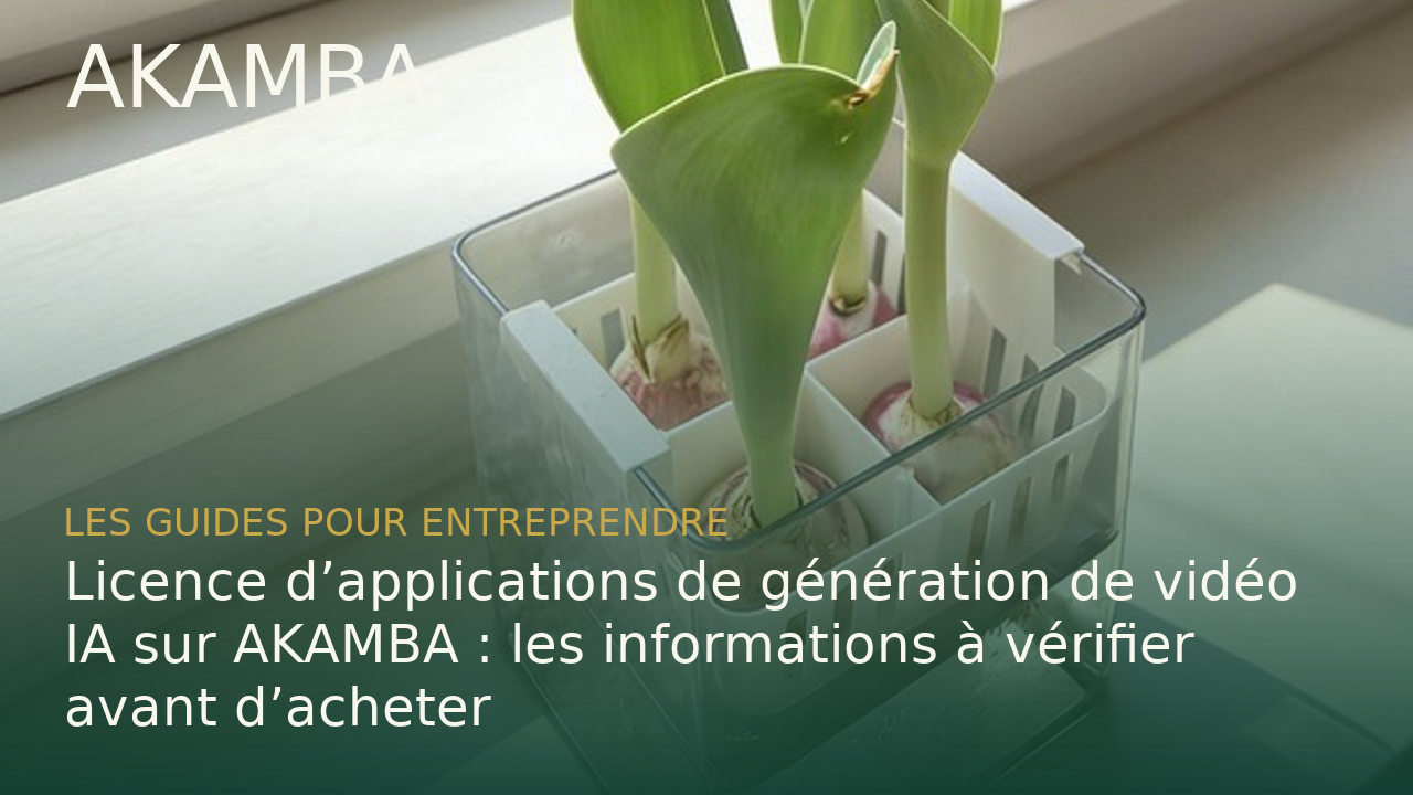 Licence d’applications de génération de vidéo IA sur AKAMBA : les informations à vérifier avant d’acheter